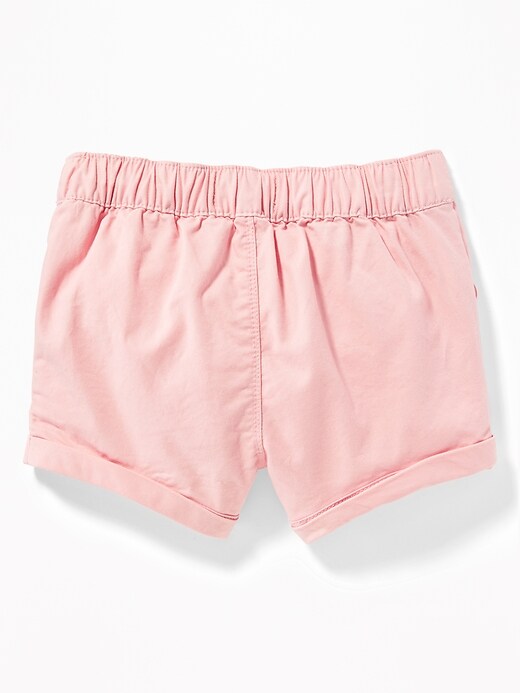 View large product image 2 of 2. Twill Pull-On Shorts for Toddler Girls