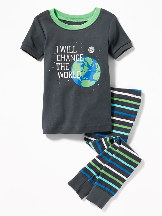 View large product image 1 of 1. "I Will Change the World" Sleep Set for Toddler & Baby
