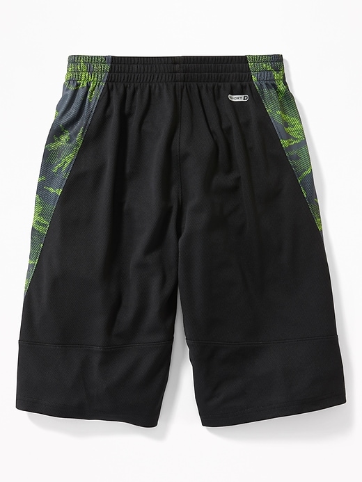 View large product image 2 of 3. Mesh Printed Side-Panel Basketball Shorts For Boys