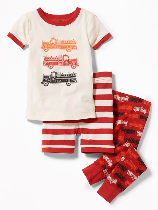 View large product image 1 of 1. 3-Piece Firetruck-Graphic Sleep Set for Toddler & Baby