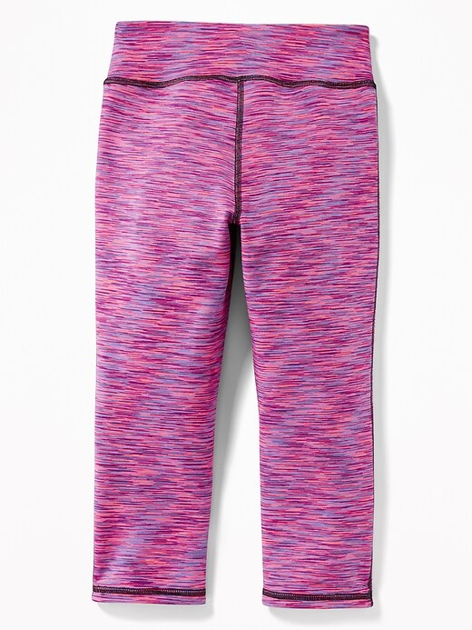 View large product image 2 of 3. Reversible Performance Crop Leggings for Girls
