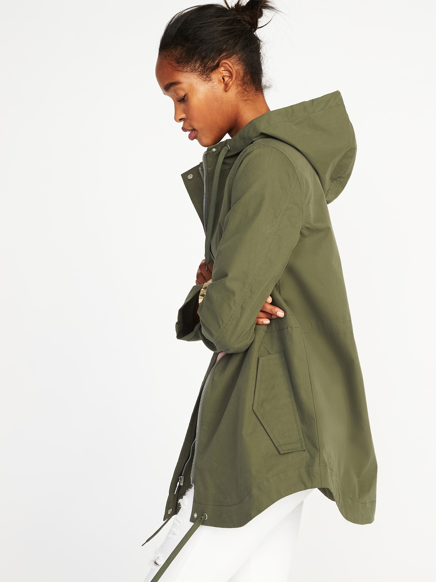 Women's hooded shop canvas jacket