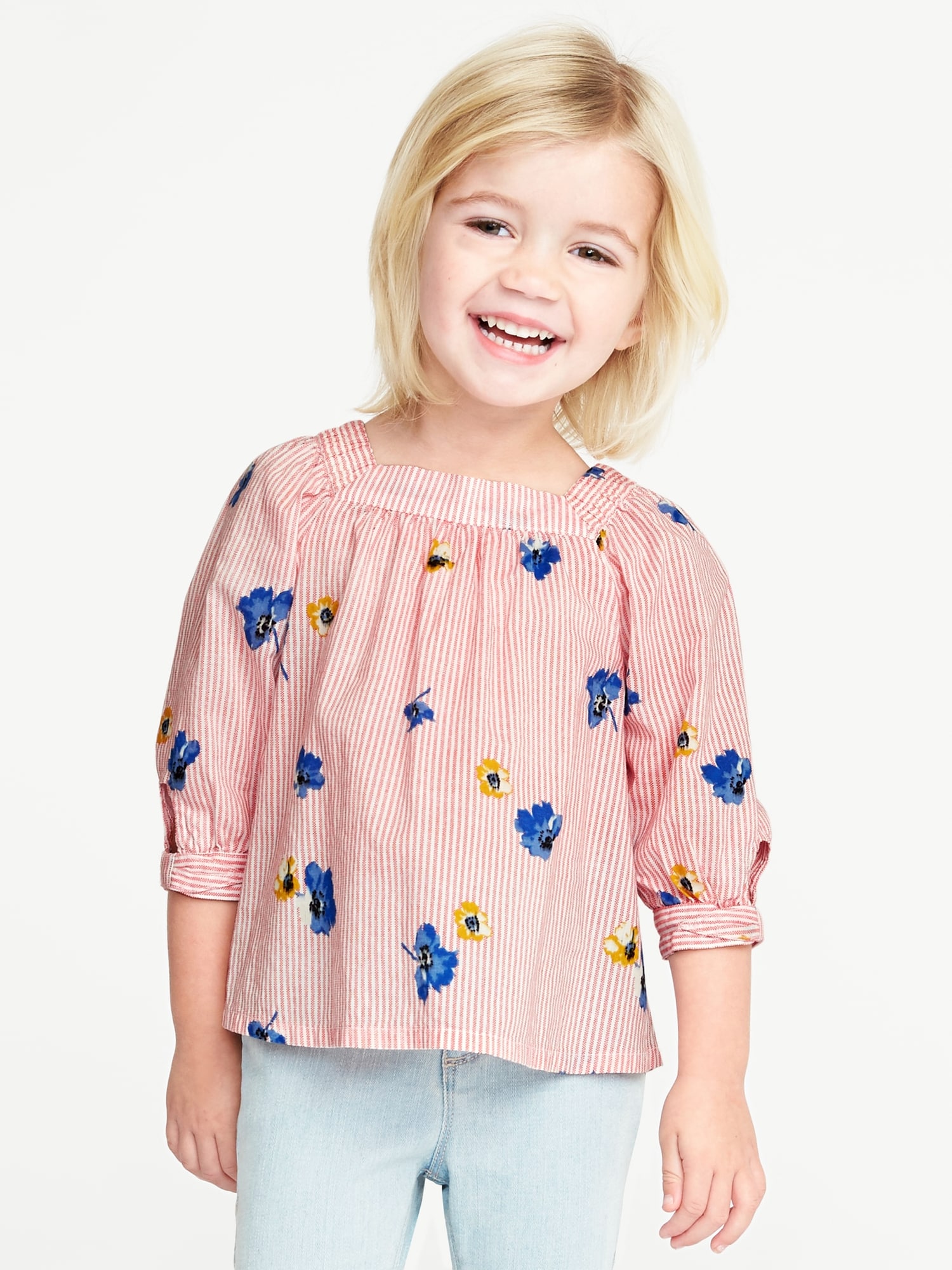 Printed Square-Neck Top for Toddler Girls | Old Navy