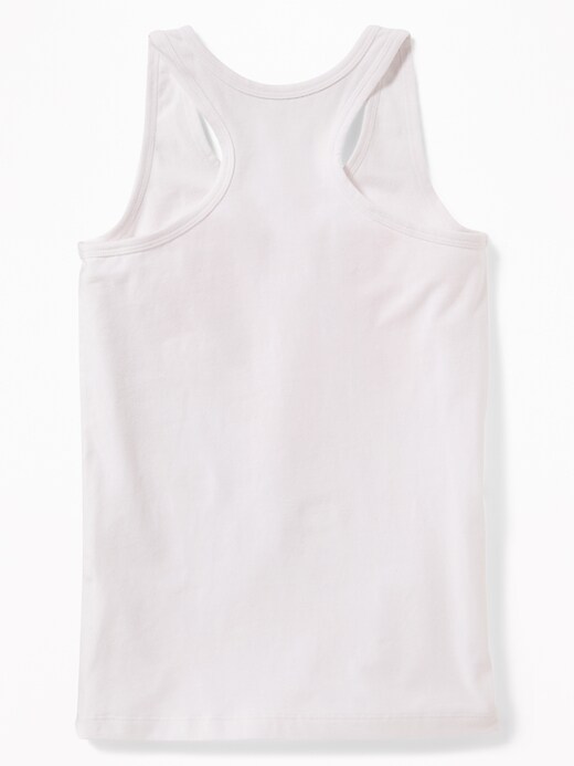 View large product image 2 of 3. Fitted Racerback Scoop-Neck Tank for Girls