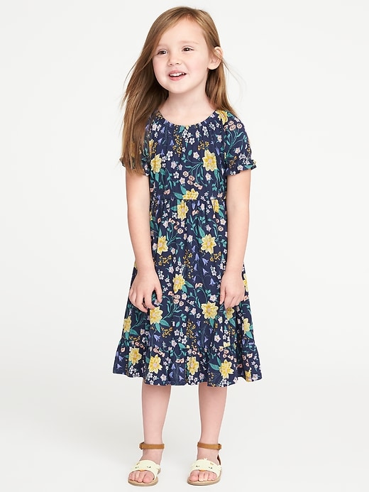 Floral-Print Jersey Midi for Toddler Girls | Old Navy