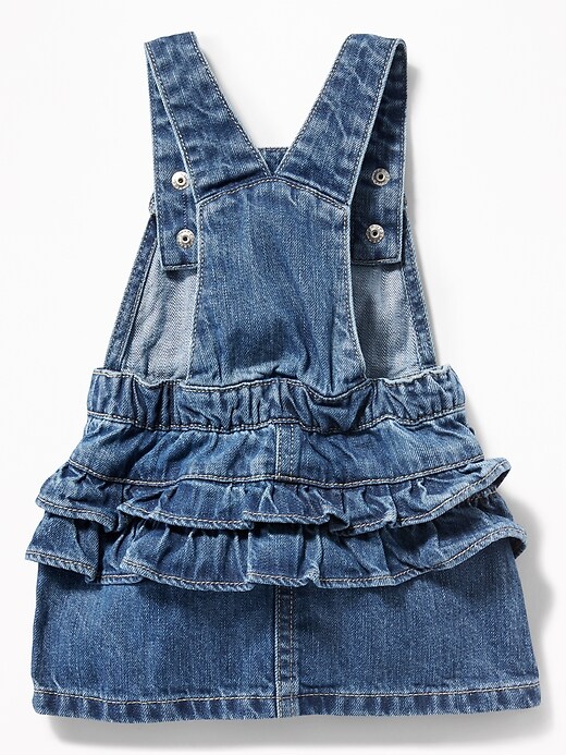 View large product image 2 of 2. Denim Ruffled-Back Skirtall for Baby