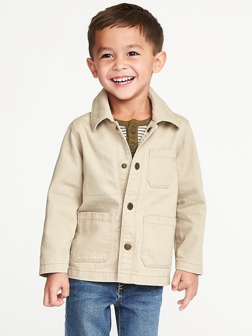 View large product image 1 of 4. Herringbone-Twill Chore Jacket for Toddler Boys