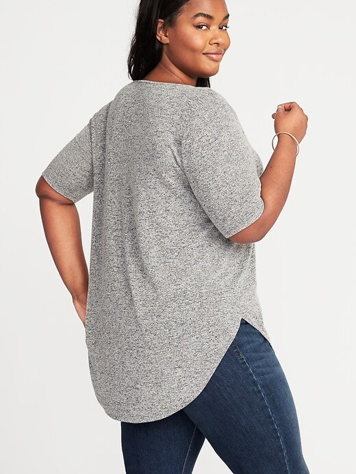 Image number 2 showing, Relaxed Plus-Size Plush-Knit Tunic