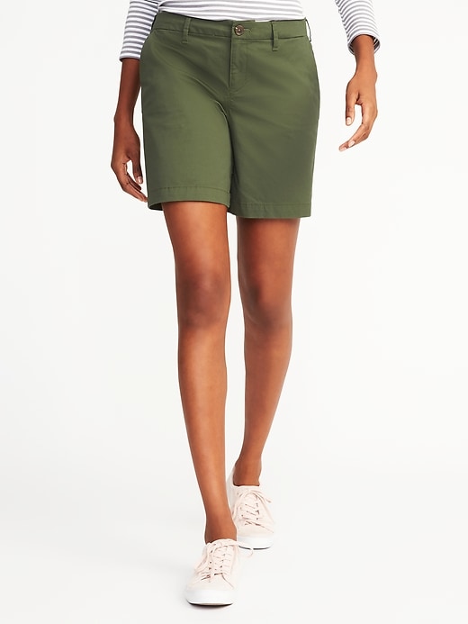 View large product image 1 of 1. Mid-Rise Everyday Shorts For Women - 7 inch inseam