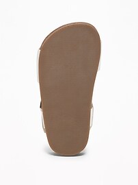 View large product image 4 of 4. Faux-Leather Buckled-Strap Sandals For Toddler Girls