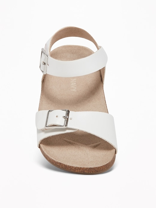 View large product image 2 of 4. Faux-Leather Buckled-Strap Sandals For Toddler Girls
