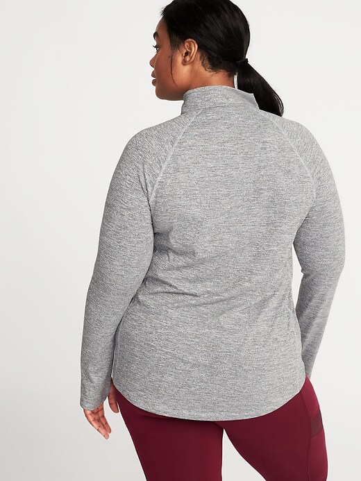 Image number 2 showing, Semi-Fitted Plus-Size1/4-Zip Pullover