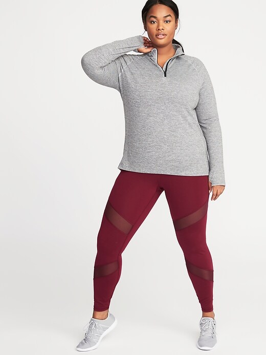 Image number 3 showing, Semi-Fitted Plus-Size1/4-Zip Pullover