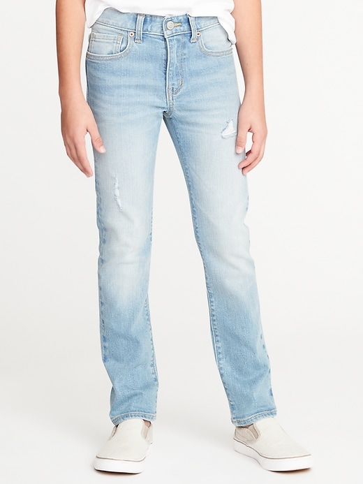 Distressed Built-In Flex Skinny Jeans For Boys