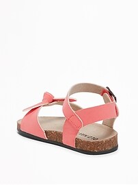 View large product image 3 of 4. Sueded Knot-Tie Sandals for Baby