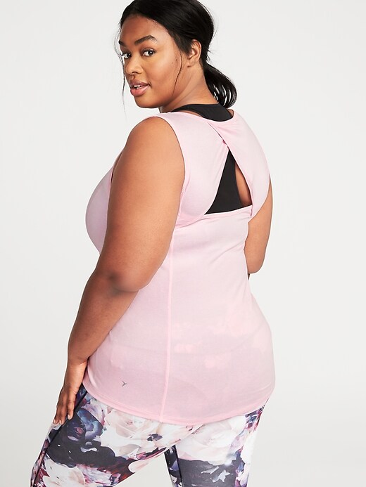 Image number 1 showing, Plus-Size Cross-Back Performance Tank