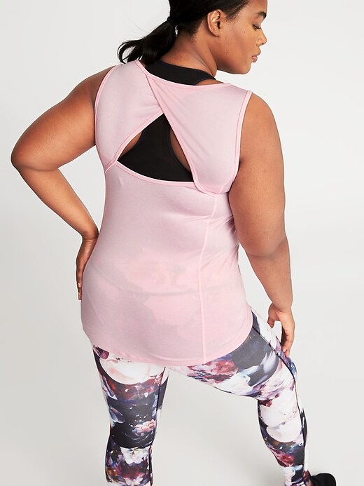 Image number 4 showing, Plus-Size Cross-Back Performance Tank