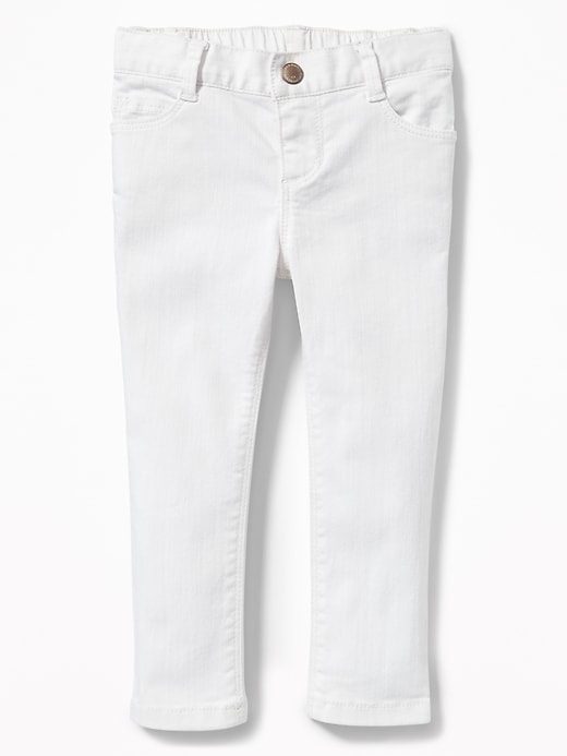 View large product image 1 of 2. Skinny Ballerina White Jeans for Toddler Girls