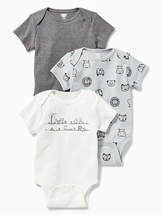 View large product image 1 of 2. 3-Pack Bodysuit for Baby