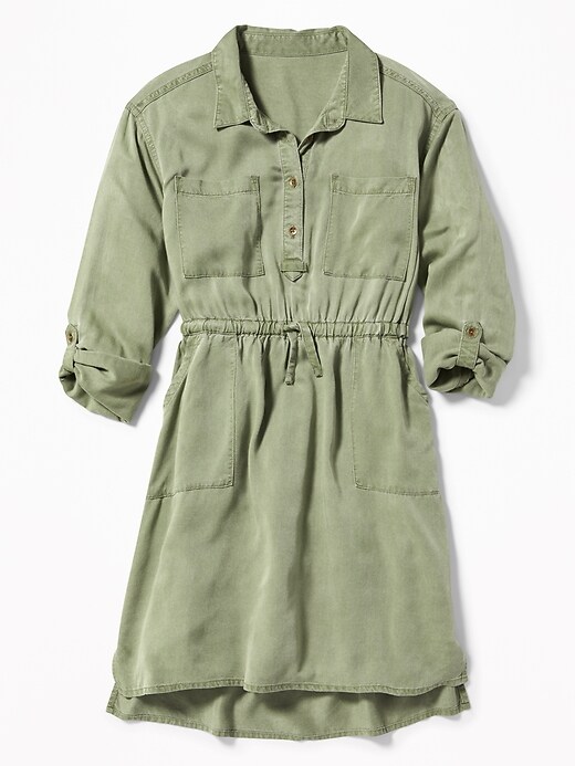 View large product image 1 of 3. Utility Shirt Dress for Girls