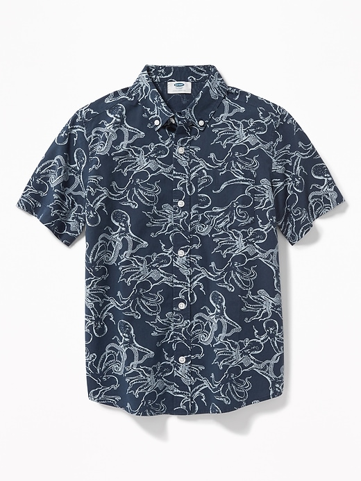 View large product image 1 of 1. Classic Built-In Flex Printed Shirt For Boys