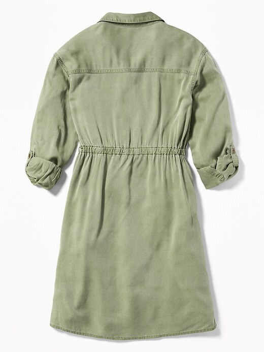 View large product image 2 of 3. Utility Shirt Dress for Girls