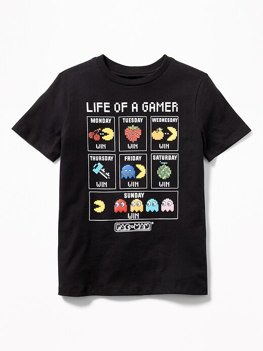 View large product image 1 of 2. Pac-Man&#174 "Life of A Gamer" Tee for Boys
