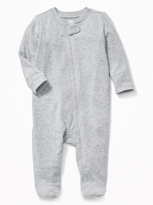 View large product image 1 of 1. Plush-Knit Footed One-Piece for Baby