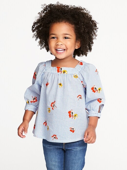 Printed Square-Neck Top for Toddler Girls | Old Navy