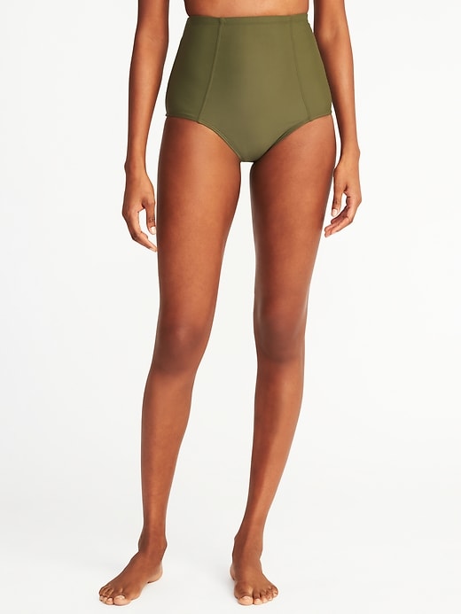 View large product image 1 of 1. High-Waisted Swim Bottoms for Women
