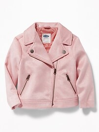 View large product image 4 of 4. Sueded Moto Jacket for Toddler Girls