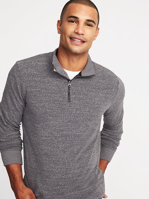Image number 4 showing, Mock-Neck 1/4-Zip Sweater for Men