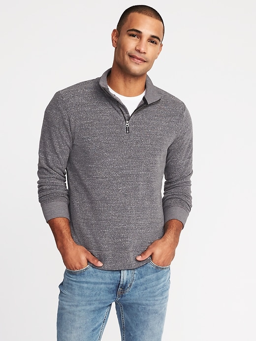 Image number 1 showing, Mock-Neck 1/4-Zip Sweater for Men