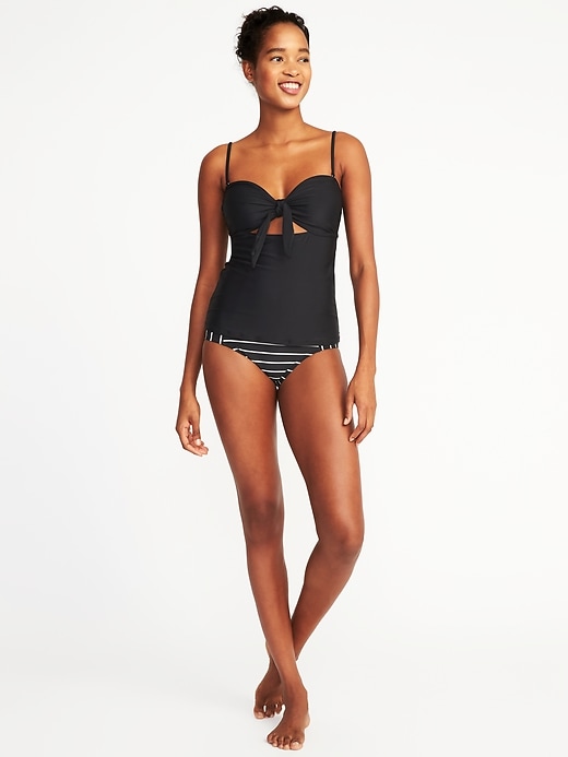Image number 3 showing, Tie-Front Tankini Top for Women