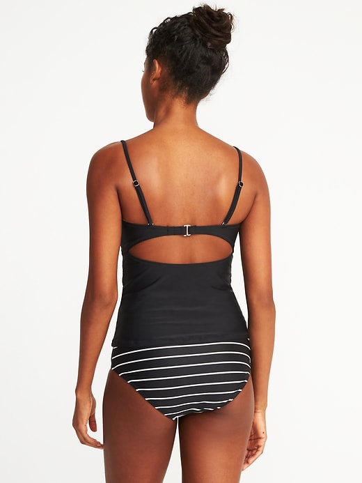 Image number 2 showing, Tie-Front Tankini Top for Women