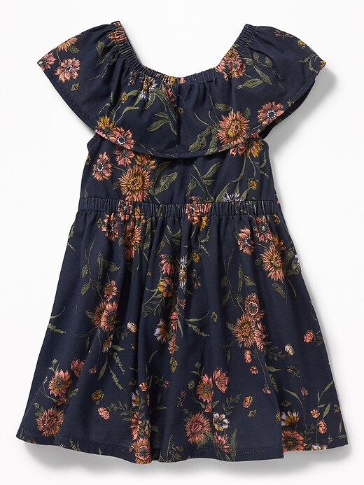 View large product image 2 of 3. Fit & Flare Off-the-Shoulder Dress for Toddler Girls