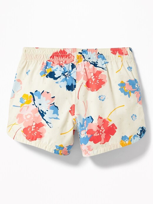 View large product image 2 of 3. Floral Dolphin-Hem Twill Shorts for Girls