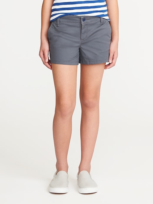 View large product image 1 of 1. Stretch Chino Shorts for Girls