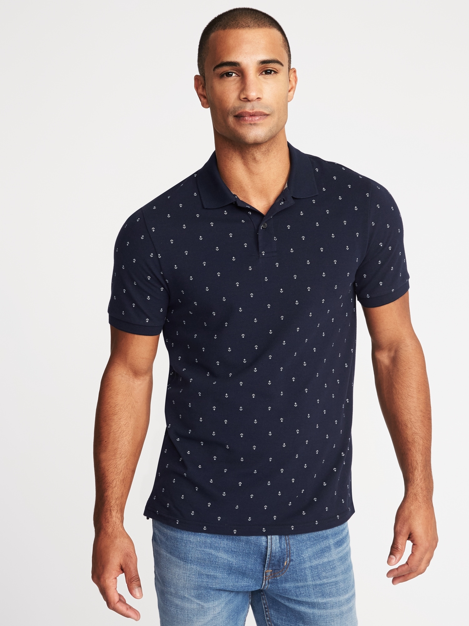 Printed Moisture-Wicking Pro Polo for Men | Old Navy