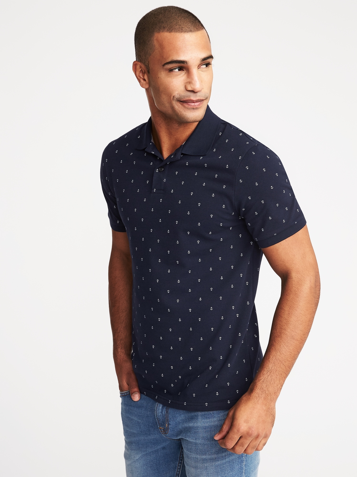 Printed Moisture-Wicking Pro Polo for Men | Old Navy