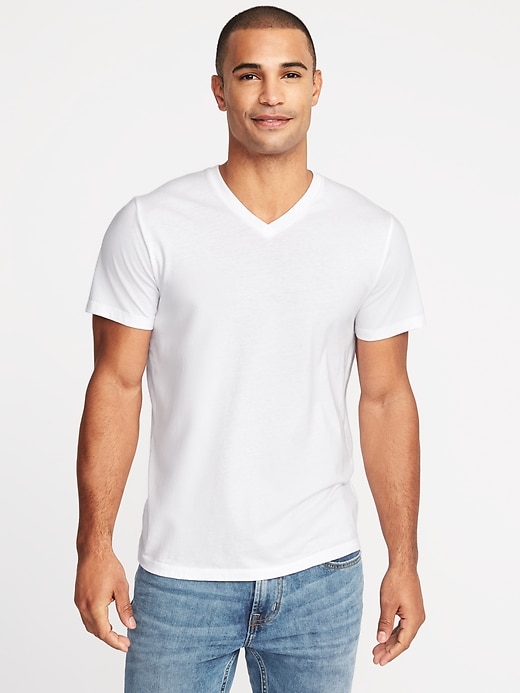 Old Navy Mens Soft-Washed V-Neck Tee For Men Bright White | Shop Your ...