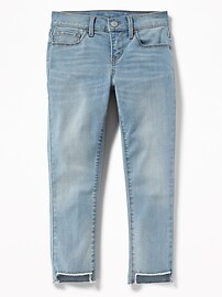 View large product image 3 of 3. Step-Hem Skinny Ankle Jeans for Girls