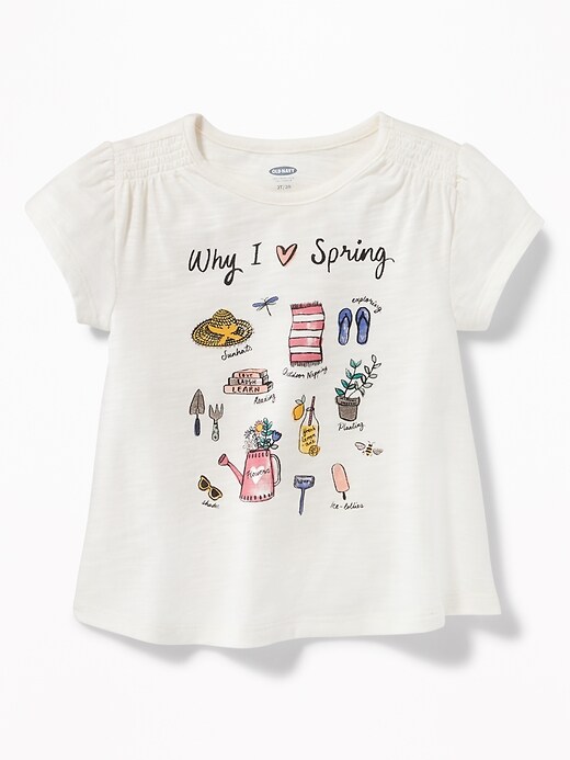 View large product image 1 of 1. Graphic Slub-Knit Swing Top for Toddler Girls
