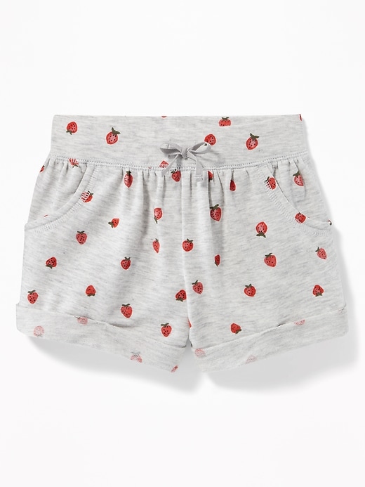 View large product image 1 of 1. Cuffed French Terry Shorts for Toddler Girls