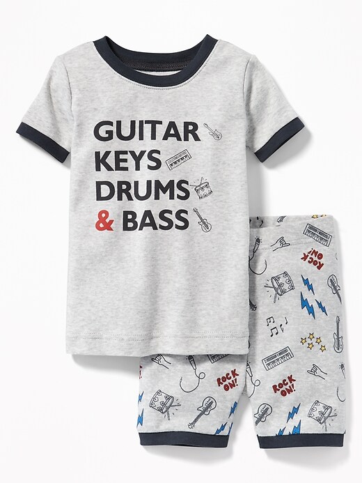 View large product image 1 of 1. "Guitar Keys Drums & Bass" Sleep Set for Toddler Boys & Baby