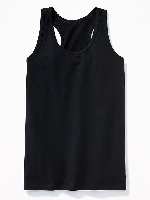 View large product image 1 of 1. Fitted Racerback Scoop-Neck Tank for Girls