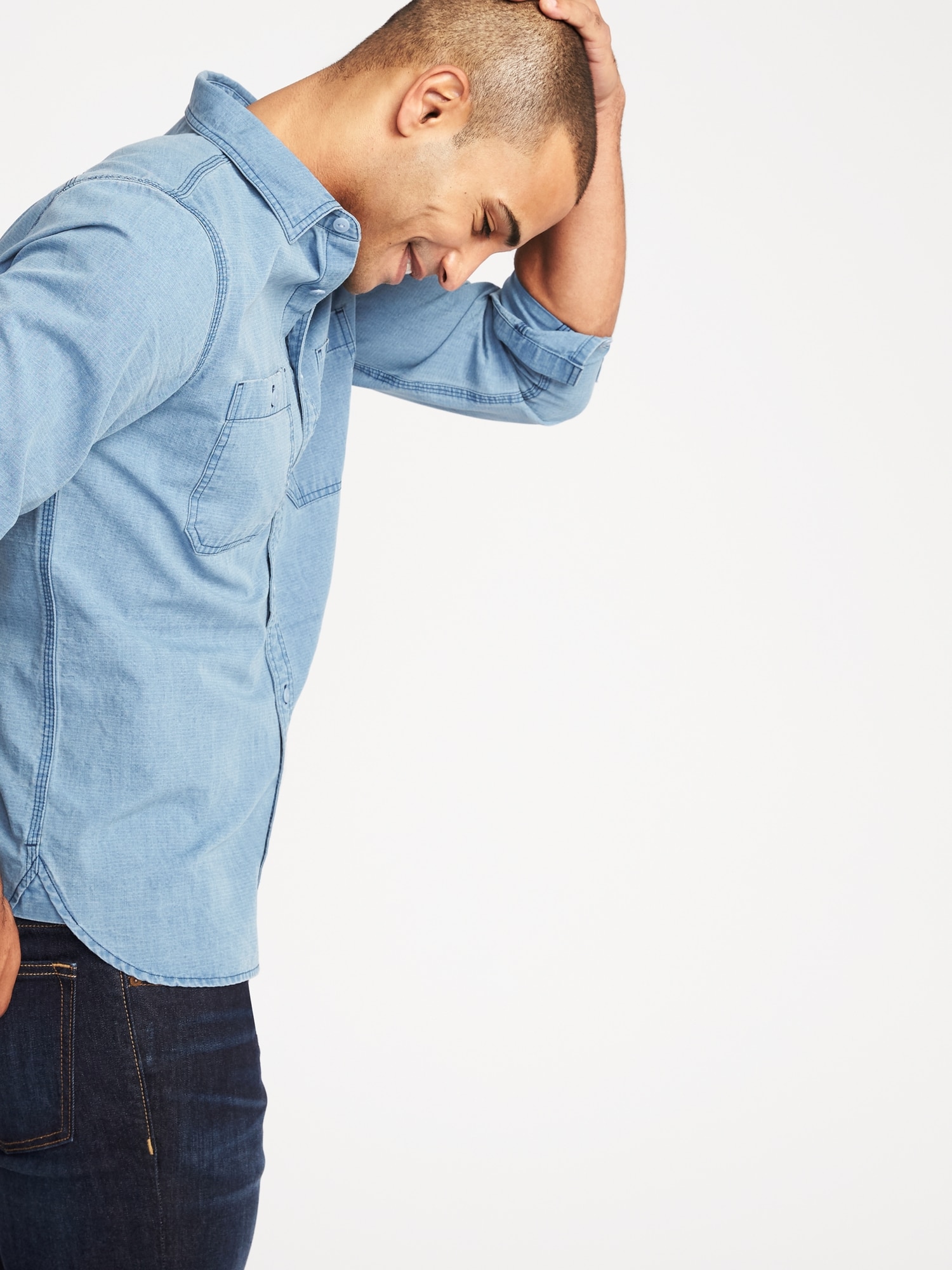 RegularFit DoublePocket Denim Shirt Old Navy