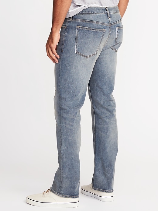 View large product image 2 of 2. Distressed Built-In Flex Boot-Cut Jeans