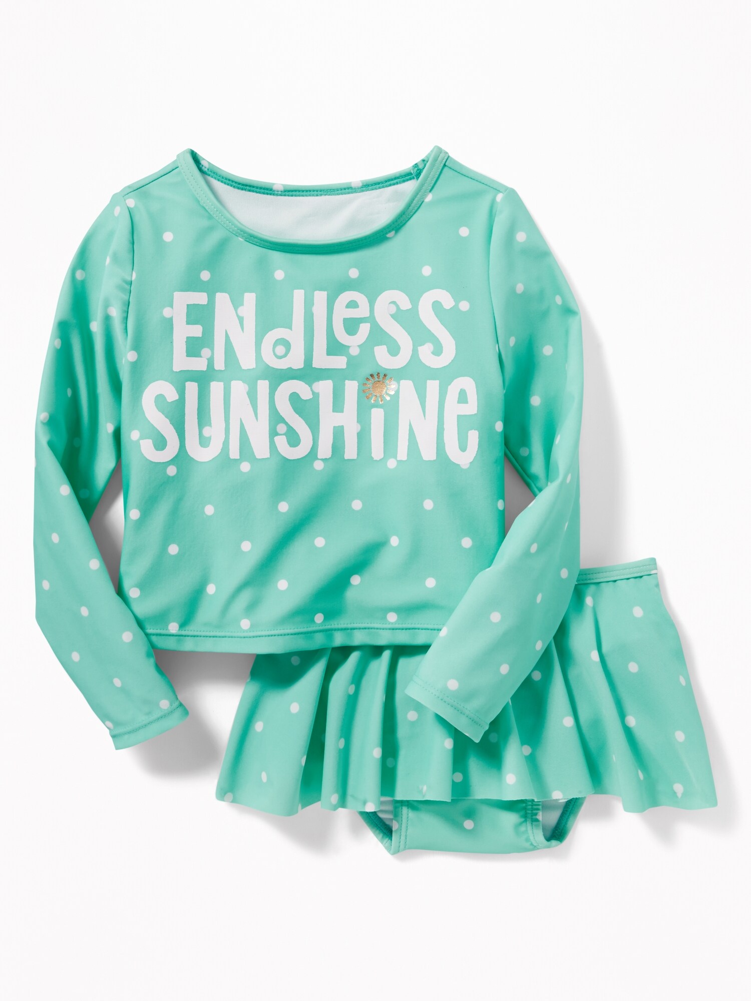 "Endless Sunshine" Rashguard & Swim Skirt Set for Toddler Girls Old Navy