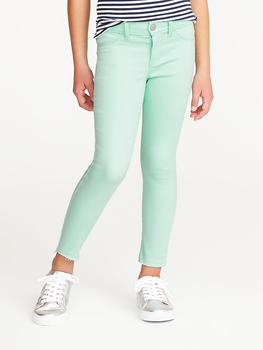 View large product image 1 of 3. Ballerina 360&#176 Stretch Let-Down Hem Crop Jeggings for Girls
